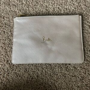 Bride Metallic Blush Ivory Zip Pouch